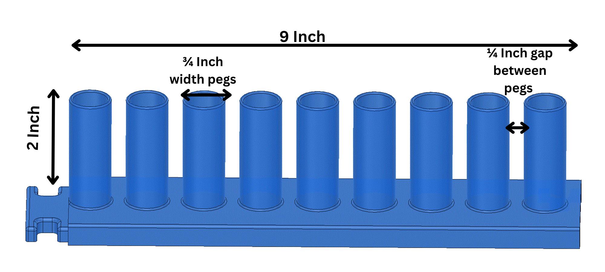 Chunky Yarn Blanket, 9" Knitting Loom, 3/4" Inch Peg, Sturdy Modular Blanket Loom, Chunky Yarn, 3D Print, Beginner Loom Kit, Easy to Store.