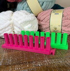 Chunky Yarn Blanket, 9" Knitting Loom, 3/4" Inch Peg, Sturdy Modular Blanket Loom, Chunky Yarn, 3D Print, Beginner Loom Kit, Easy to Store.