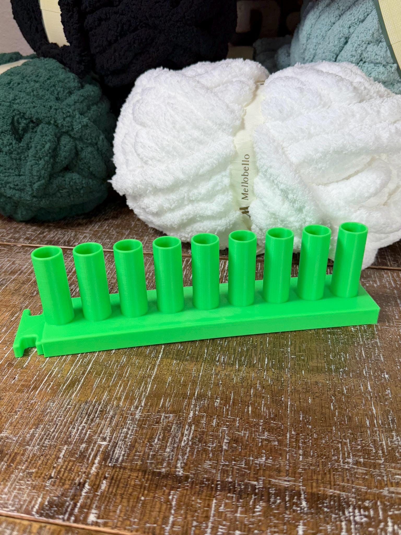 Chunky Yarn Blanket, 9" Knitting Loom, 3/4" Inch Peg, Sturdy Modular Blanket Loom, Chunky Yarn, 3D Print, Beginner Loom Kit, Easy to Store.