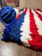 Chunky Blanket Loom, 1 Inch Pegs, Yarn Loom, 9 Inch Sections, modular 3D printed